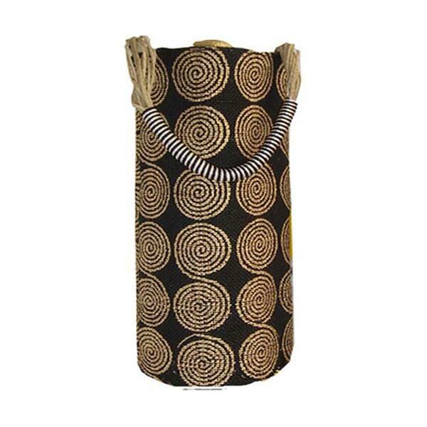 Bella Vita Jute Bottle Bags Black Swirls J1CBLACKSWIRLS